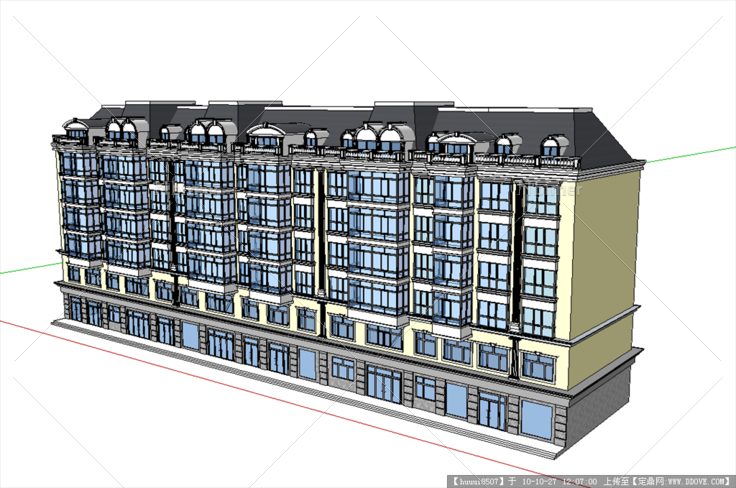 欧式立面改造住宅SketchUp模型