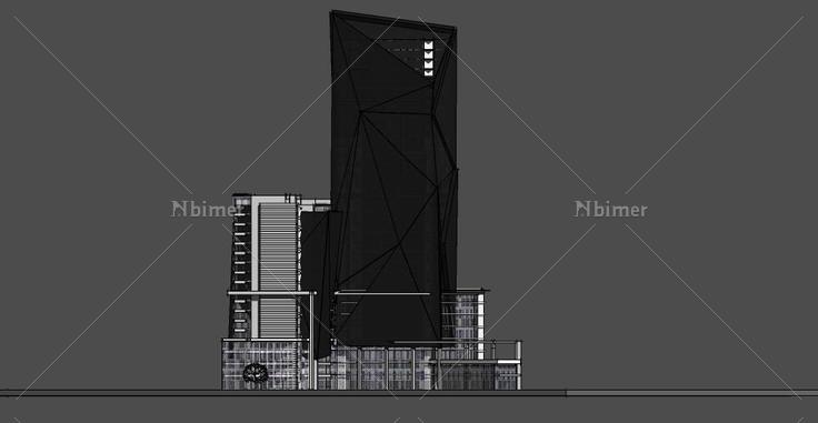 006现代风格高层办公楼(139676)su模型下载