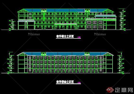 某农村中学建筑设计CAD全套施工图[原创]