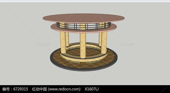 欧式圆形休闲凉亭