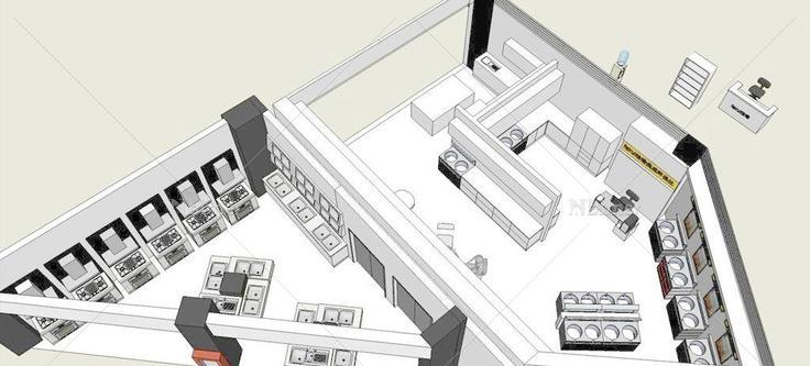 厨房电器专卖店su模型