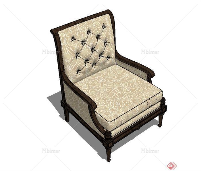 某现代风格详细沙发椅子设计SU模型[原创]