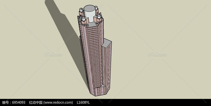 现代超高层建筑模型