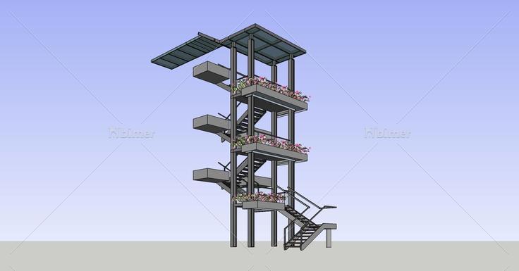 建筑构件-楼梯(80215)su模型下载