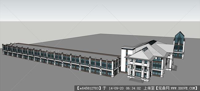 Sketch Up 精品模型----新古典风格商业会所建筑