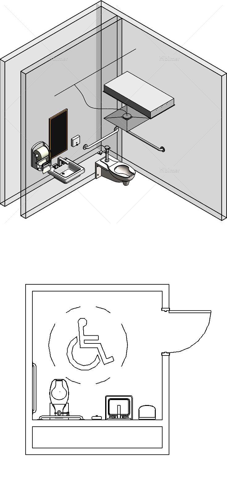 学校无障碍卫生间-BIM项目案例
