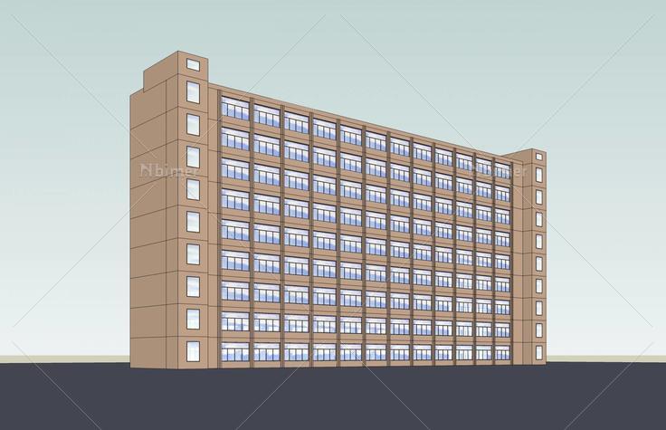 现代高层住宅楼(40412)su模型下载