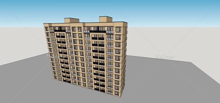 现代高层住宅楼(73451)su模型下载