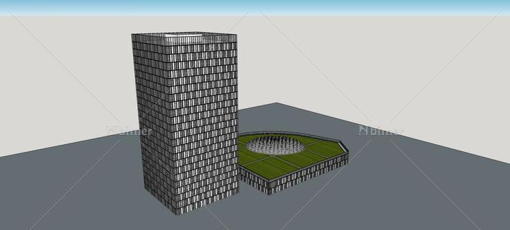 现代高层办公楼(82346)su模型下载