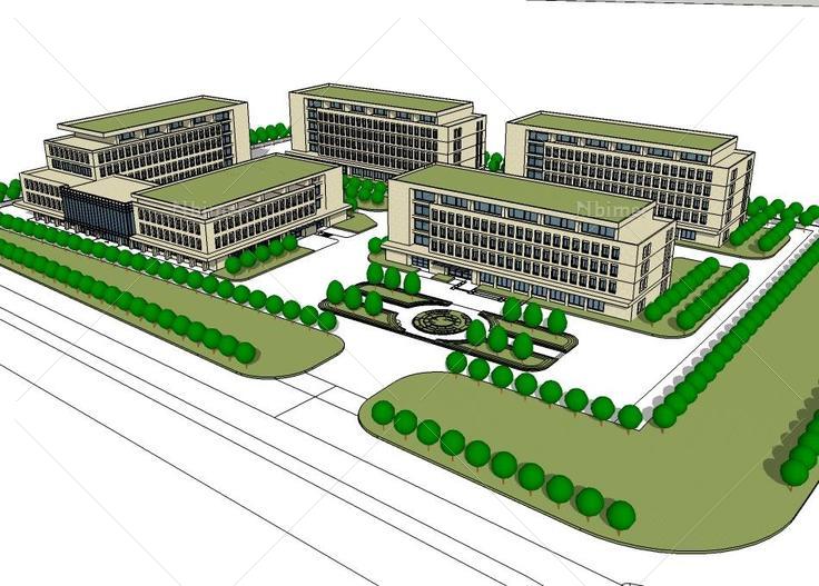 办公楼(9) 低层办公楼su模型
