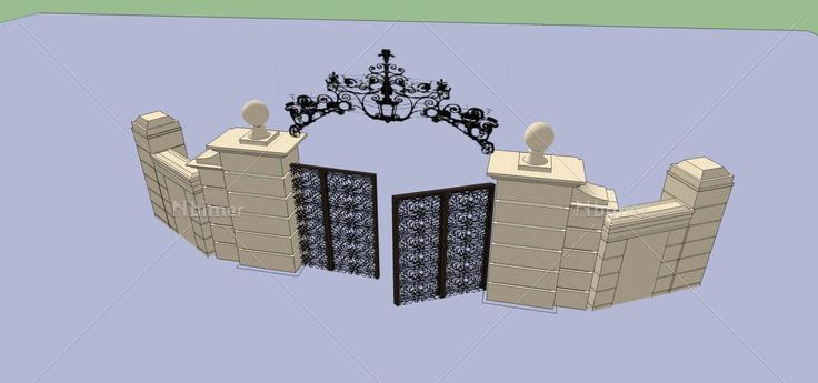 法式庭院大门(69703)su模型下载