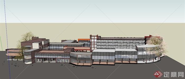 某地现代风格校园建筑设计SU模型