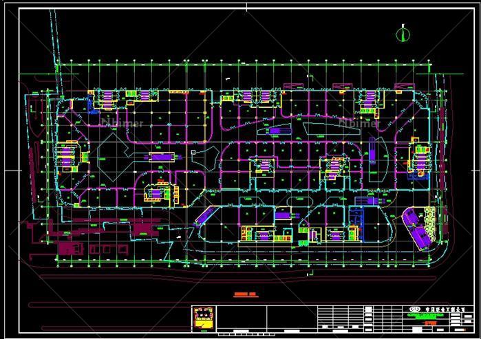 杭州某商业综合体建筑设计SU模型（附CAD平面图）