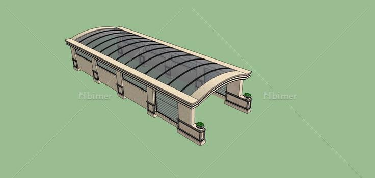 建筑构件-车库入口(76900)su模型下载