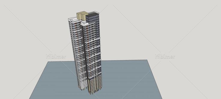 现代高层住宅楼(82233)su模型下载