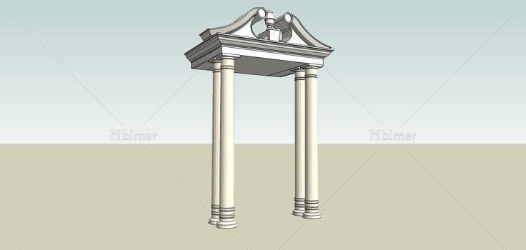 建筑构件-门头(77013)su模型下载