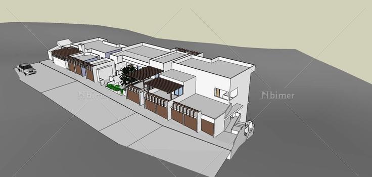 现代风格住宅(81485)su模型下载