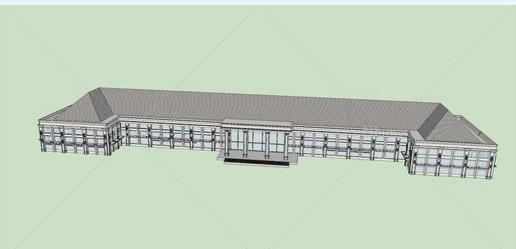 法式庄园建筑su模型