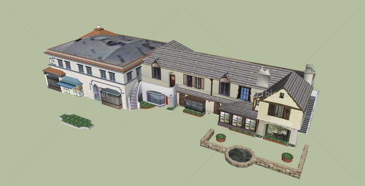 欧式住宅楼(35115)su模型下载