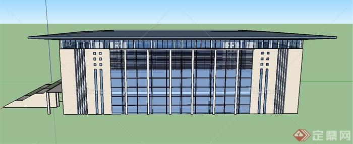 某单层学校体育馆建筑设计SU模型