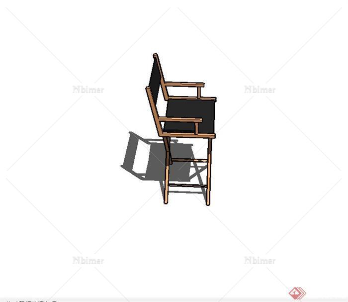 现代风格折叠椅子设计su模型[原创]