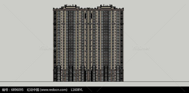 精品高层住宅模型