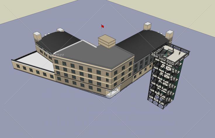 简欧风格多层办公楼(51338)su模型下载