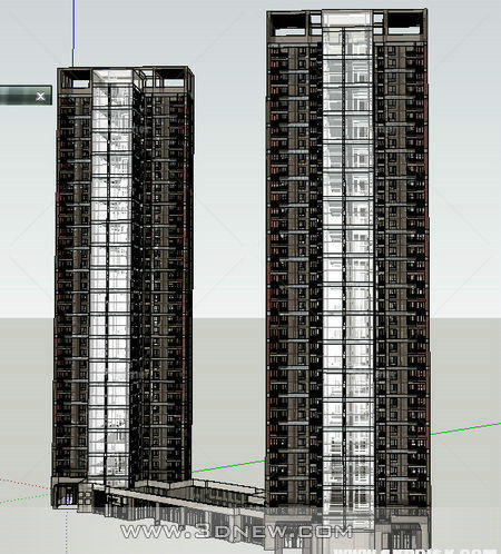 高层住宅sketchup模型下载