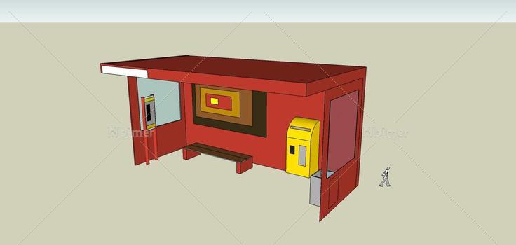 公交站亭(69935)su模型下载