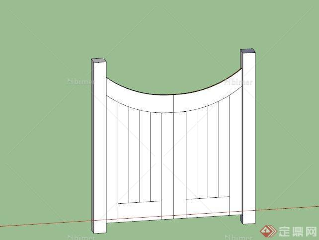 某庭院栅栏门设计SU模型