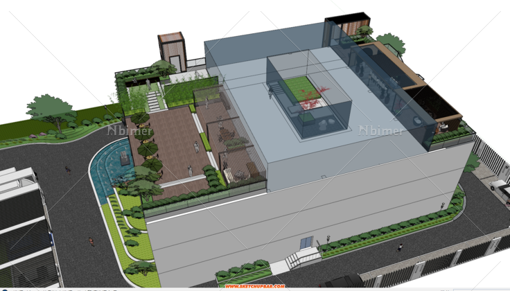 屋顶花园及办公场地景观