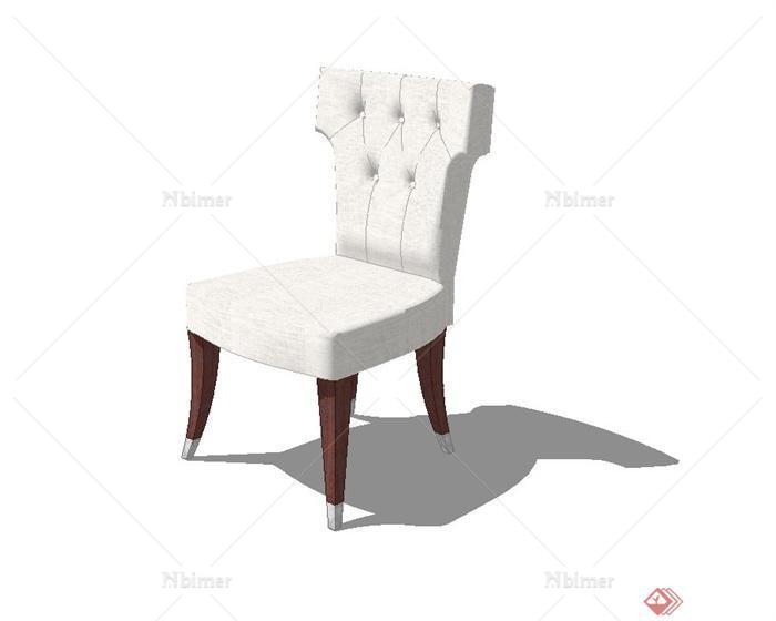 简欧风格客厅座椅设计su模型