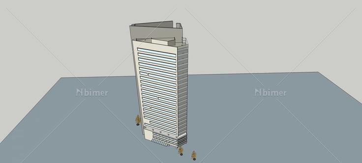 现代高层办公楼(76877)su模型下载