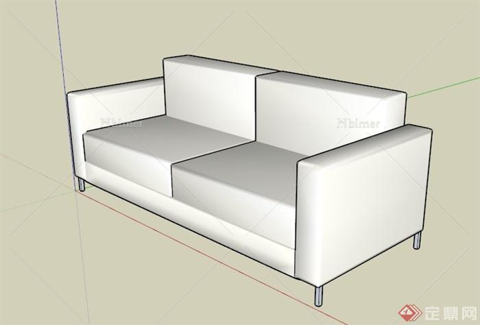 白色简约沙发设计SU模型[原创]