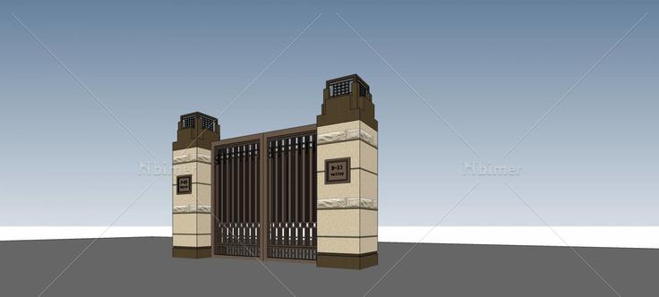 庭院大门(73986)su模型下载