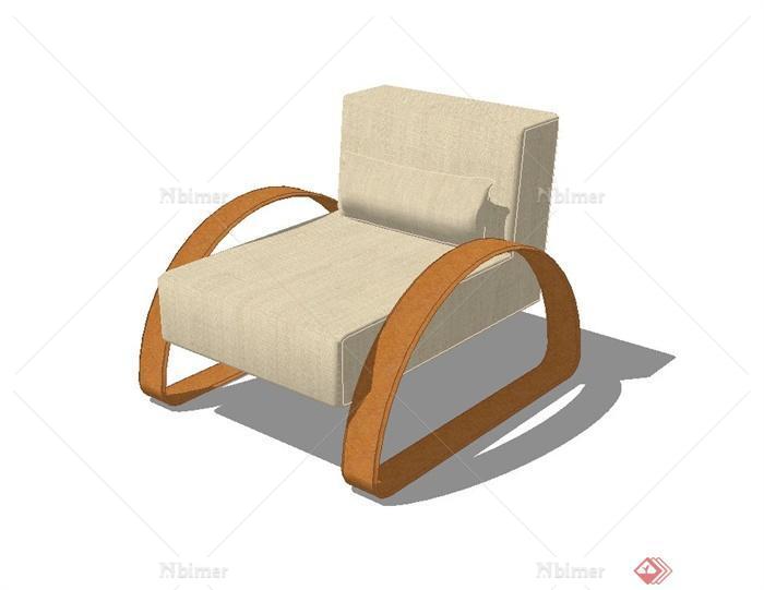 某现代风格简约休闲椅设计su模型