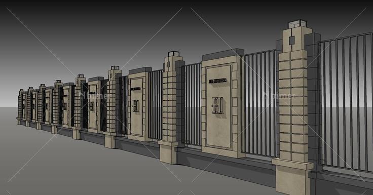 建筑构件-栏杆(70821)su模型下载