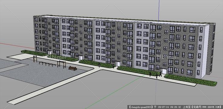 6层住宅Sketchup模型