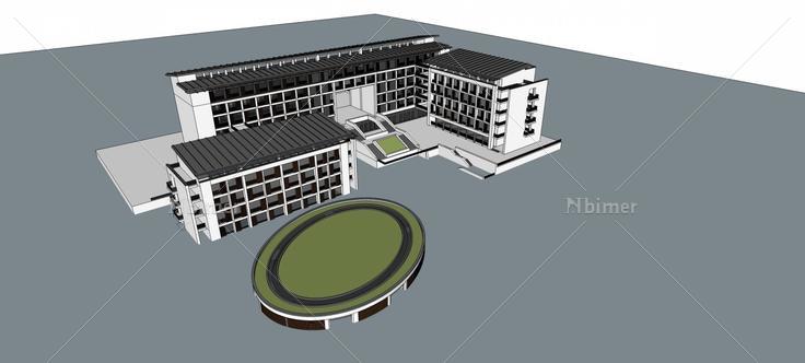 学校--宿舍(72110)su模型下载