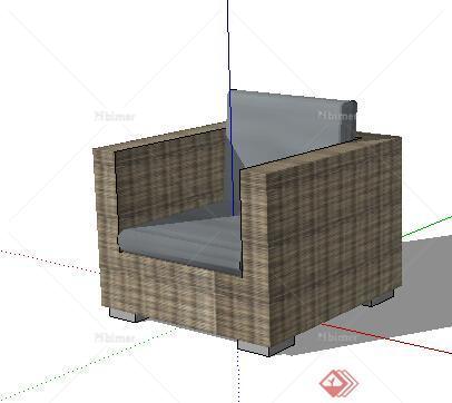 设计素材之现代风格座椅设计su模型3