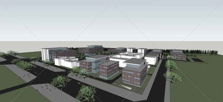 现代风格科技园(52379)su模型下载