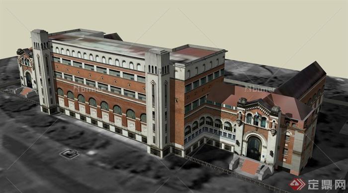 阿根廷自然历史博物馆建筑设计SU模型