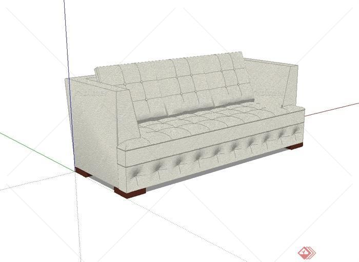 现代详细精致沙发设计SU模型素材[原创]