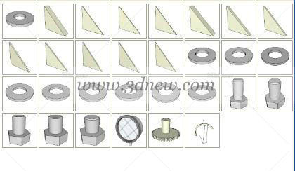 机械零件sketchup模型