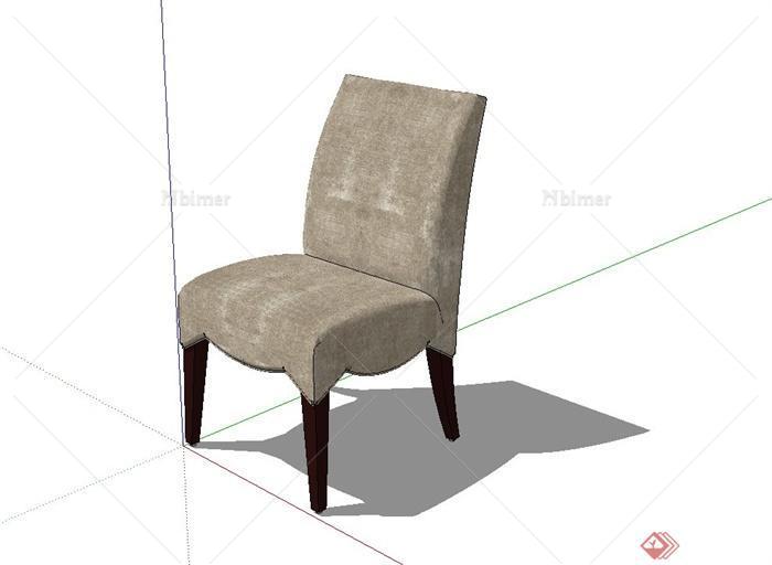 现代风格工装座椅设计su模型