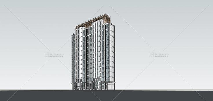 新古典风格高层办公楼(52821)su模型下载