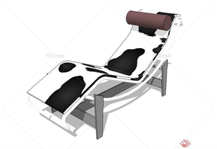 现代休闲躺椅设计SU模型[原创]