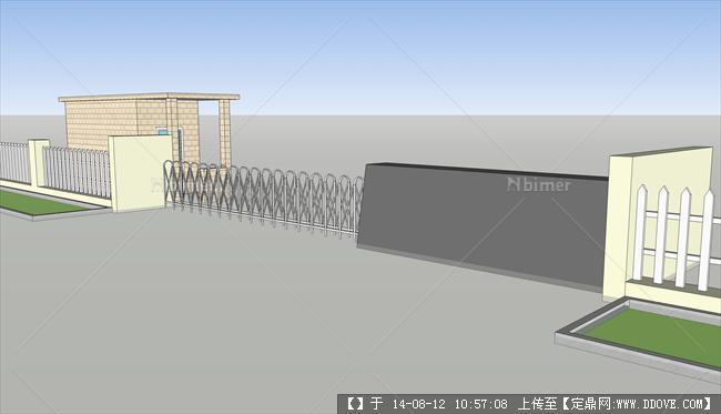 厂房大门景观规划设计方案su模型