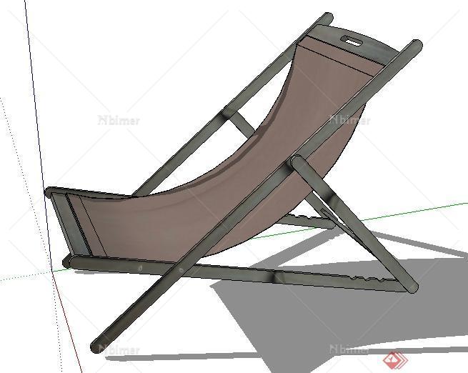 一把现代躺椅SU模型