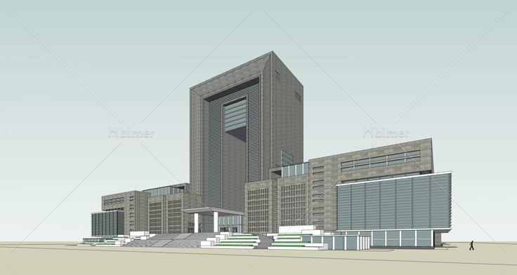 现代办公大楼(39329)su模型下载